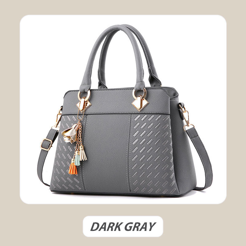 Stylish Women's Handbag with Chain Tassel Detail