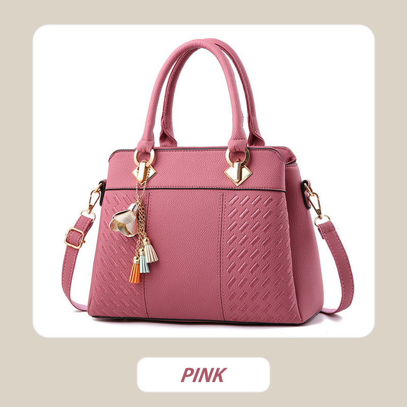 Stylish Women's Handbag with Chain Tassel Detail