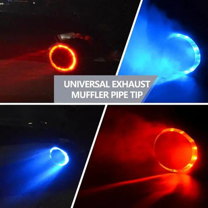 LED Car Exhaust Tip - Carbon Fiber Flame Design