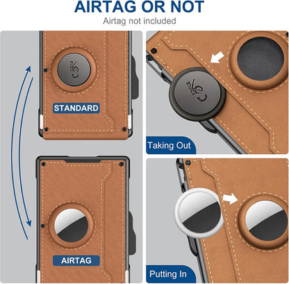 Slim Leather Mens Wallet with Card Holder and RFID Protection