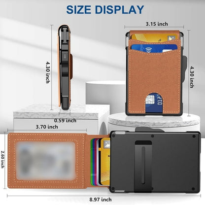 Slim Leather Mens Wallet with Card Holder and RFID Protection