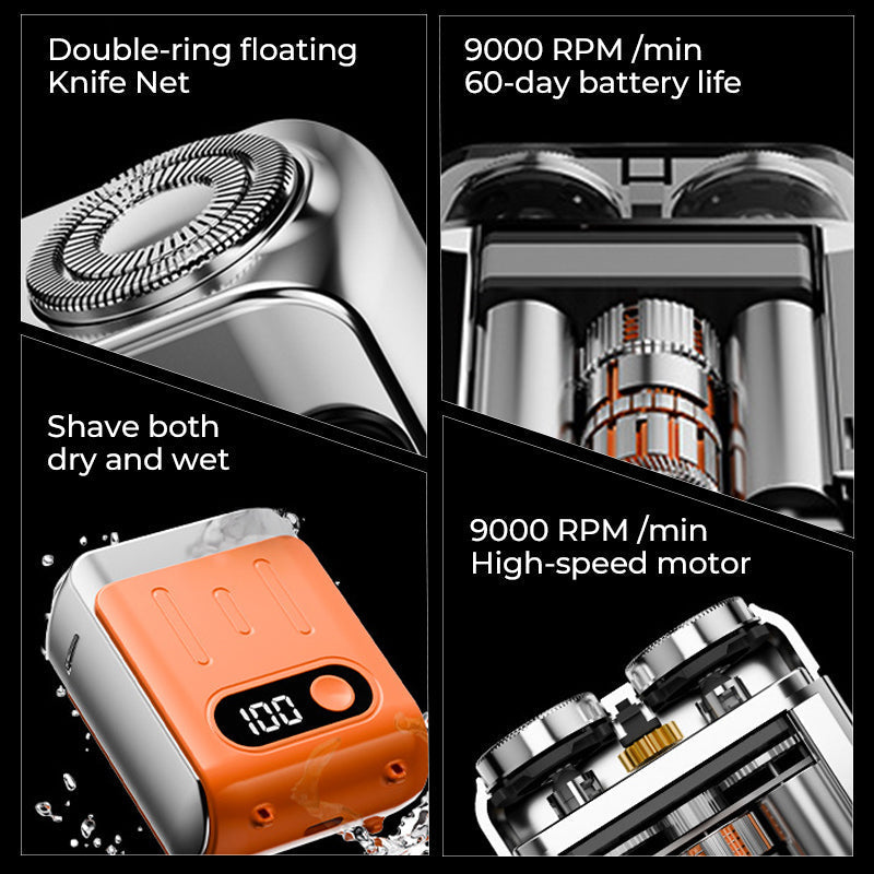 Compact Travel Electric Razor for Men