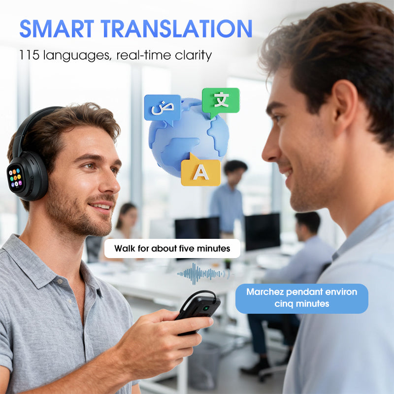 Smart Bluetooth Headphones with Voice Control and Noise Cancellation