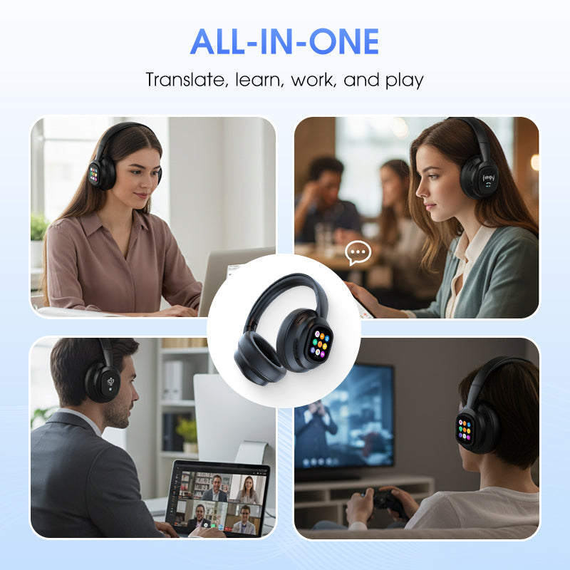 Smart Bluetooth Headphones with Voice Control and Noise Cancellation