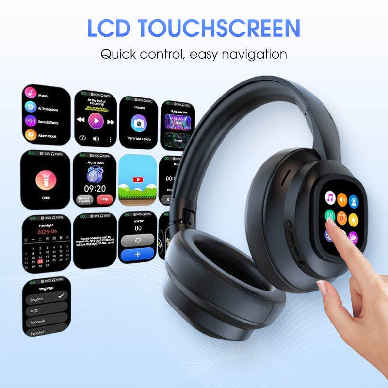 Smart Bluetooth Headphones with Voice Control and Noise Cancellation