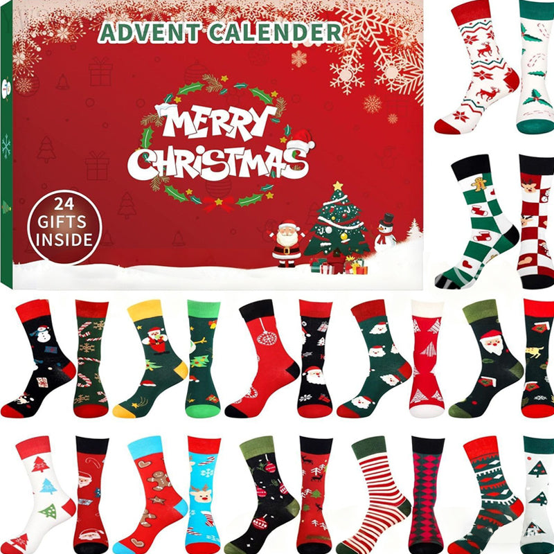 Warm Christmas Socks 24 Day Gift Set