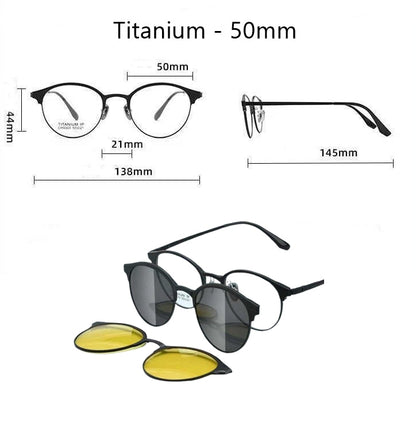 Strong Titanium Magnetic Clip On Sunglasses