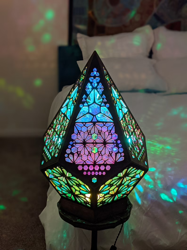 Colorful Glass LED Desk Lamp
