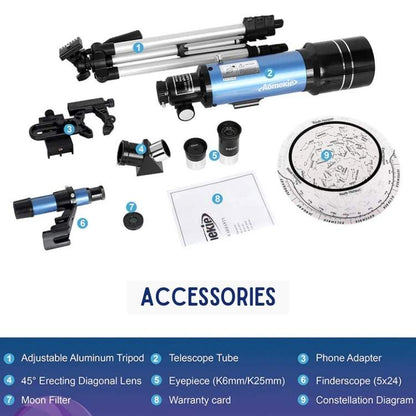 Starlight 400X Beginner Telescope - Beginner Telescope - Wild Eye Vision