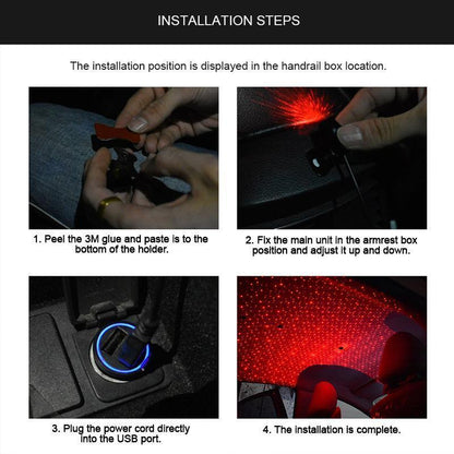 Colorful Night Sky Car Interior Light