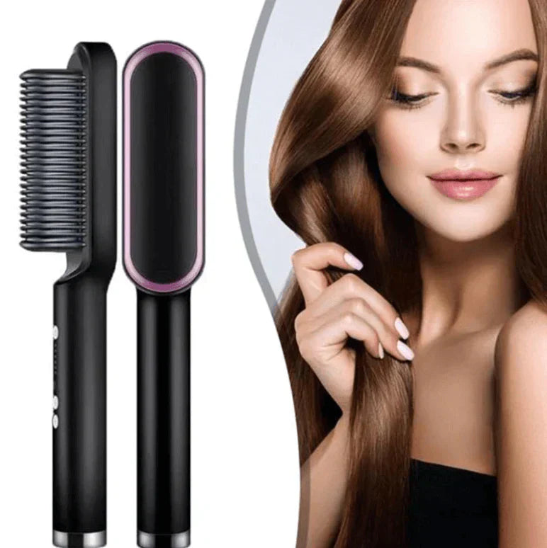 Easy Glide Ceramic Hair Straightening Brush - Fesara