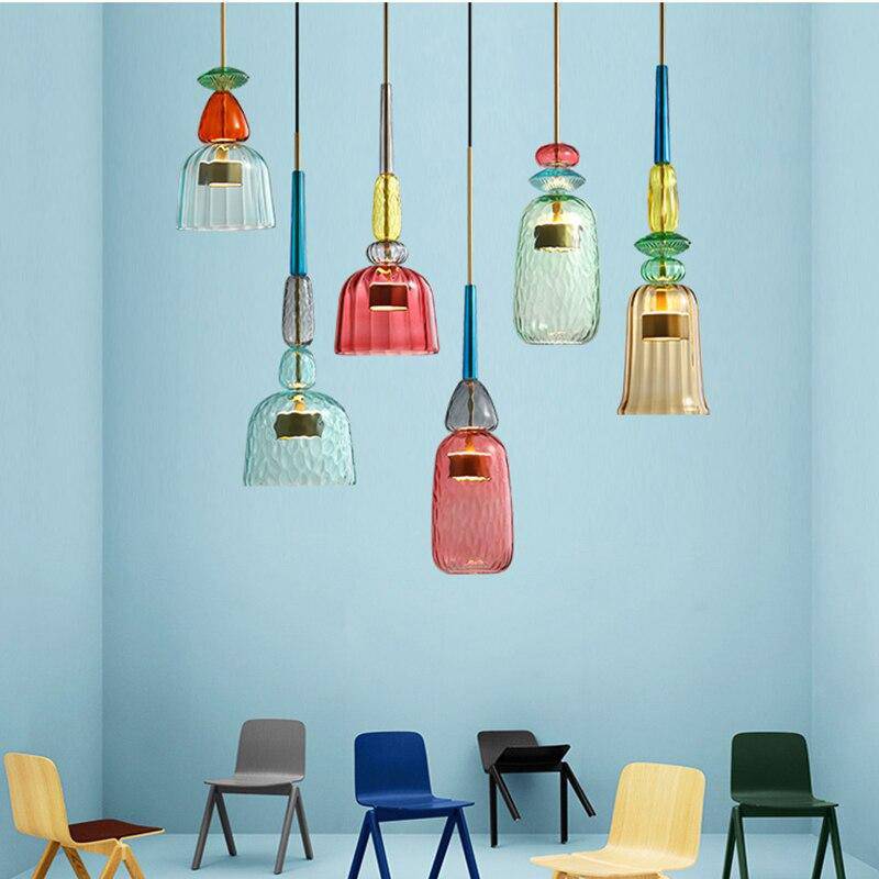 Vibrant Colourful Overhead Lamp - Sofia