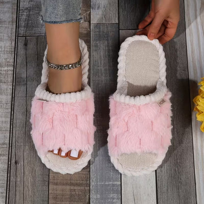 Stylish Fuzzy Slippers for Women - Slippers - Wild Eye Vision