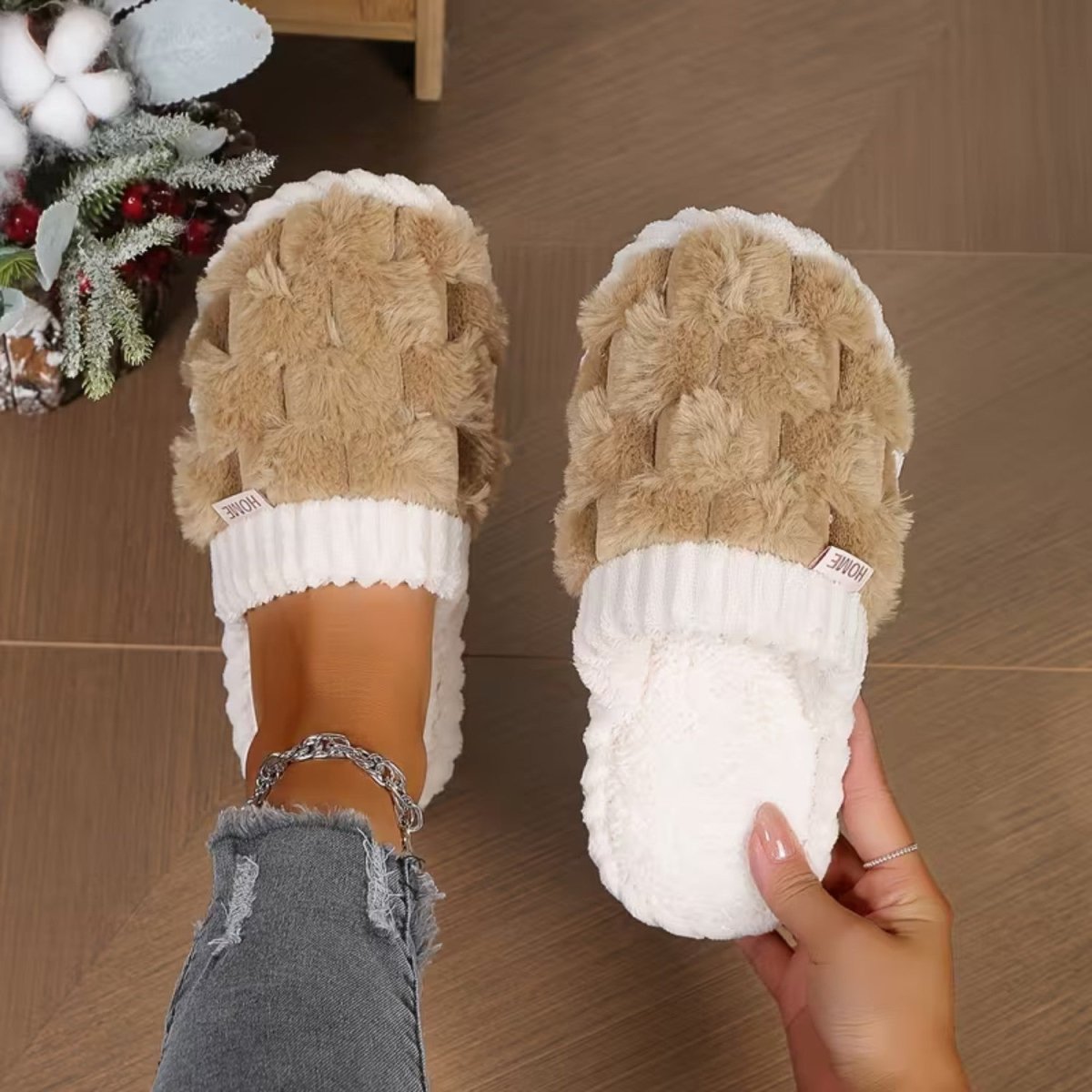 Stylish Fuzzy Slippers for Women - Slippers - Wild Eye Vision