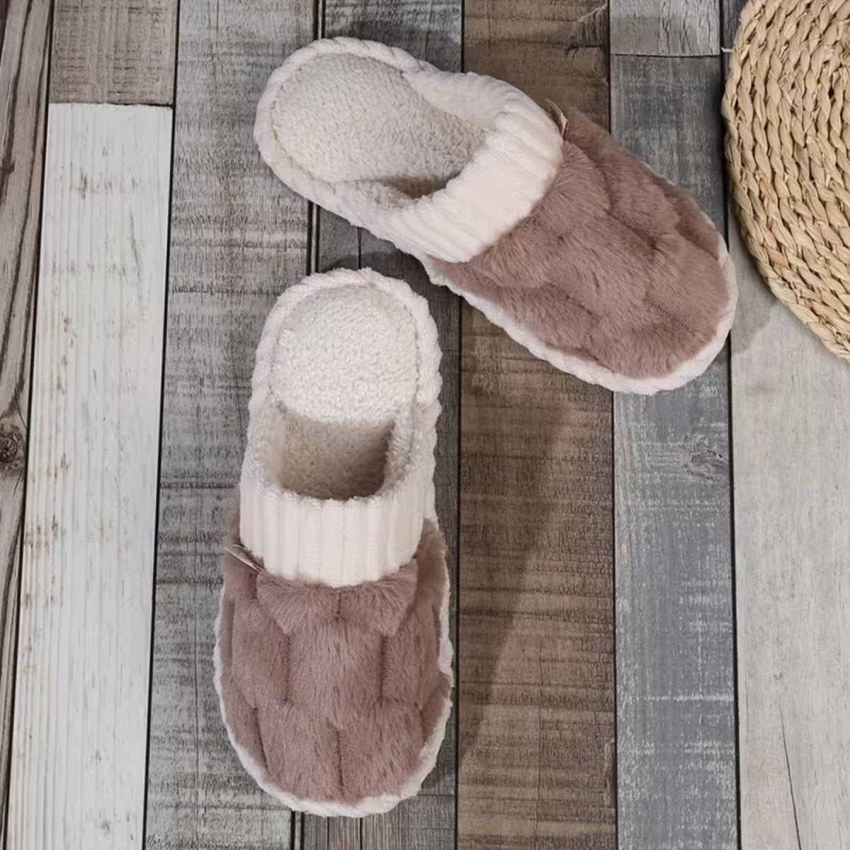 Stylish Fuzzy Slippers for Women - Slippers - Wild Eye Vision