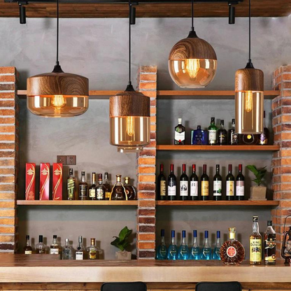 Modern Wooden Pendant Light Fixture