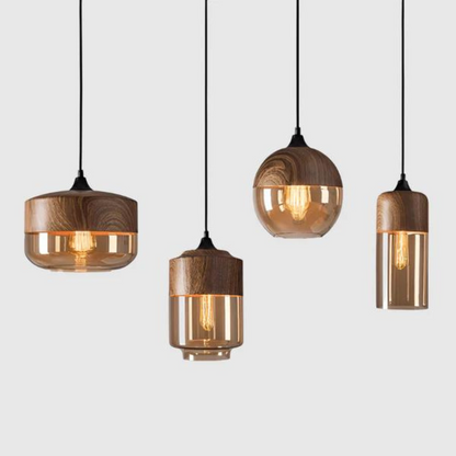 Modern Wooden Pendant Light Fixture