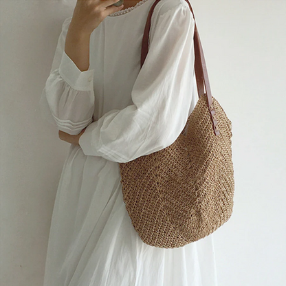 Chic Woven Tote Bag for Ladies