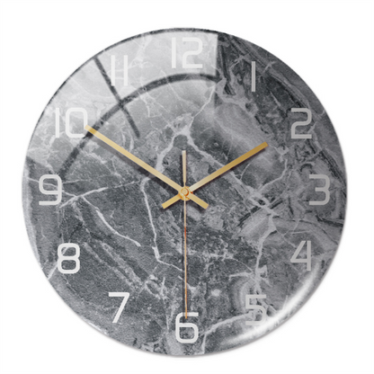 Elegant Marble Effect Wall Clock