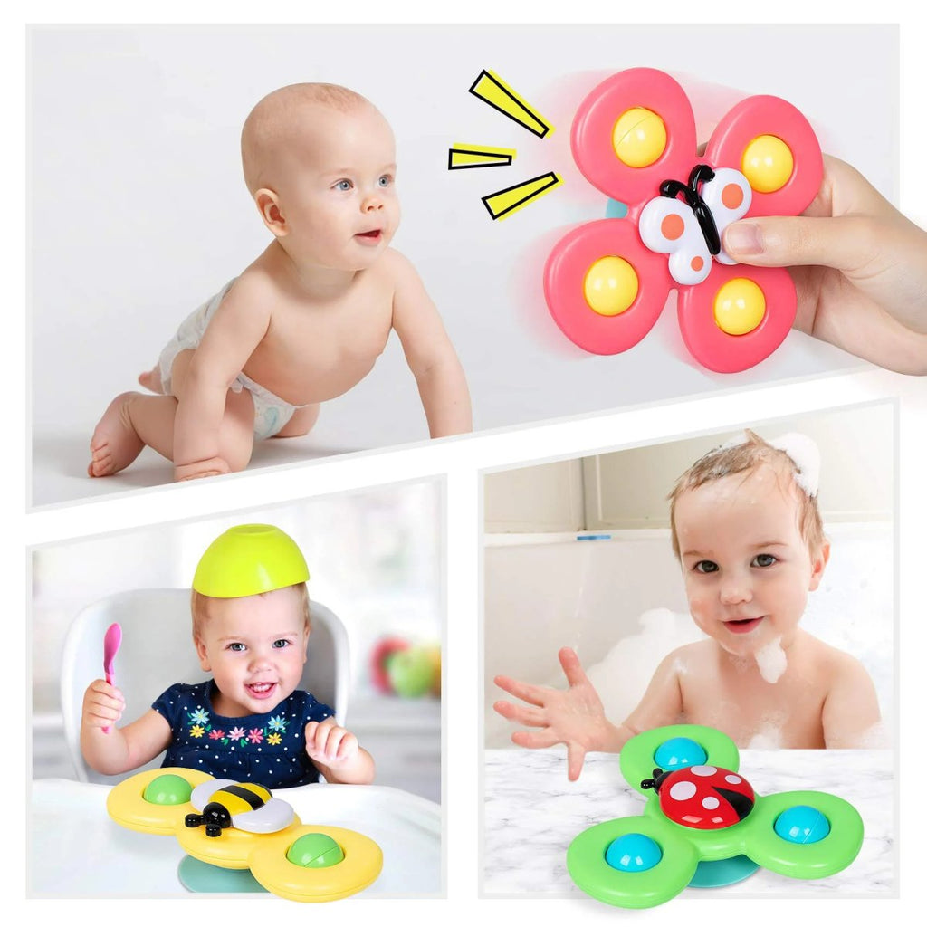 Fun Rotating Suction Cup Toy 3-Pack Set