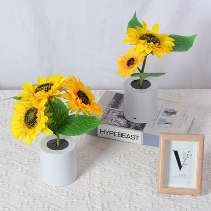Bright Floral LED Table Lamp Warm Glow Lighting
