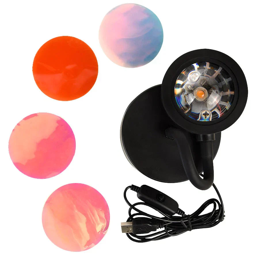 Colorful Globe Table Lamp with 4 Light Modes