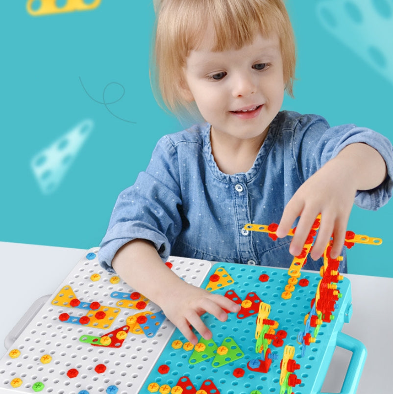 Colorful Kids Building Toy Box