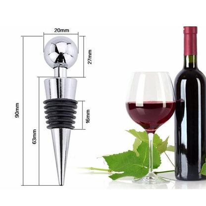Premium Wine Bottle Stopper Stainless Steel Sealer