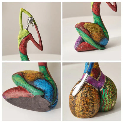 Vibrant Female Figurine Sculpture – Handmade Colorful Resin Art