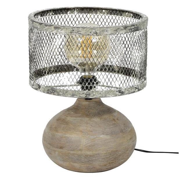 Stylish Metal Wood Desk Lamp