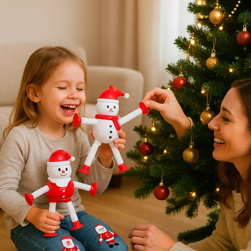Colorful Christmas Baby Suction Toy Figures