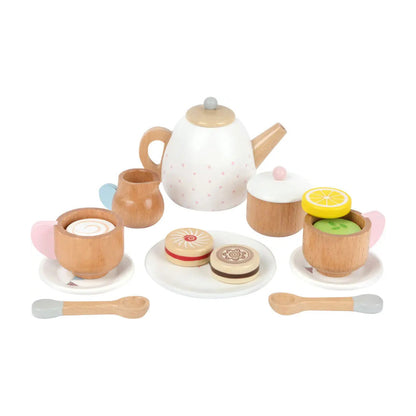 Natural Wooden Kids Tea Set - Fesara