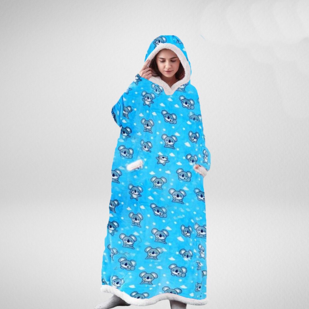 Plush Fleece Lined Oversized Hoodie Blanket