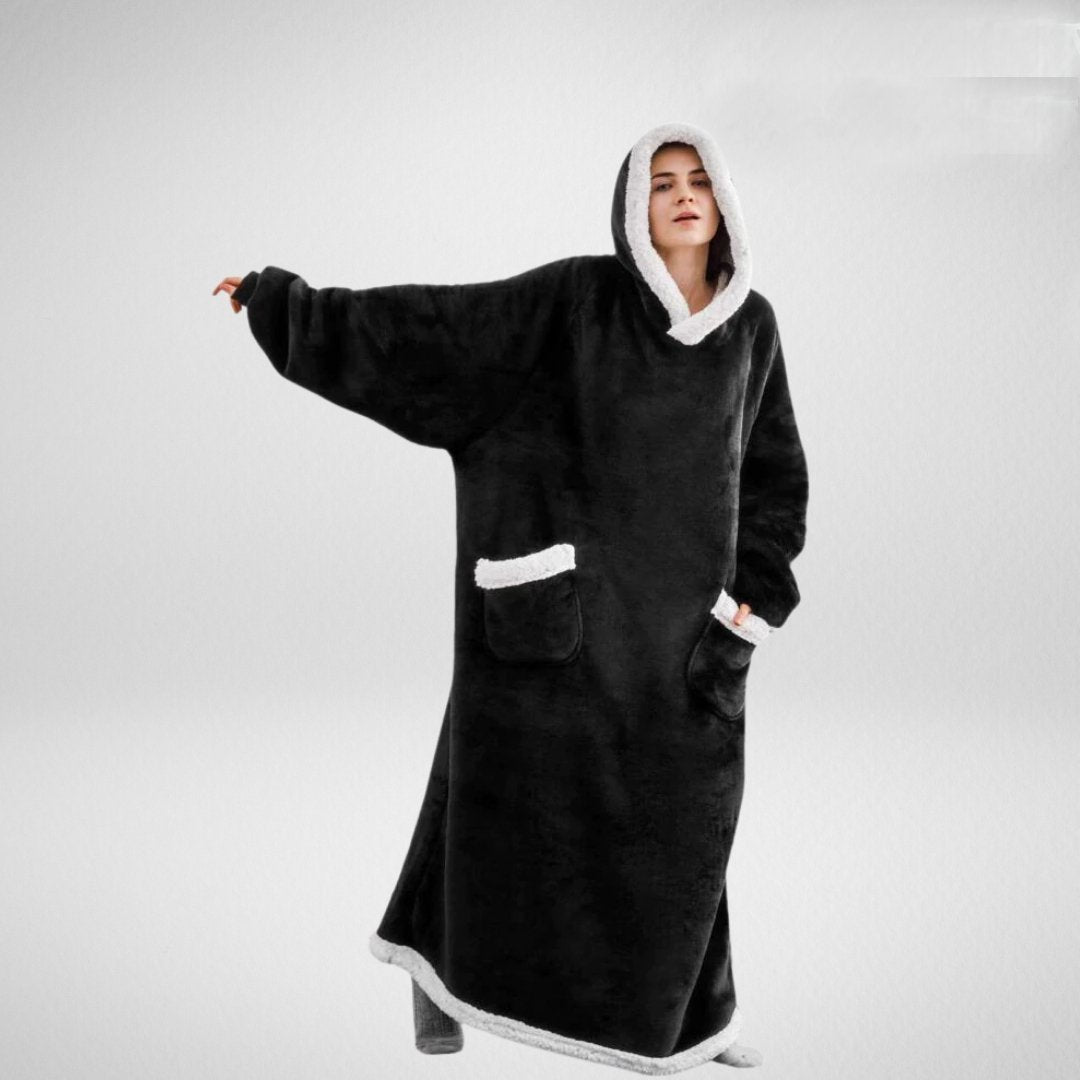 Plush Fleece Lined Oversized Hoodie Blanket