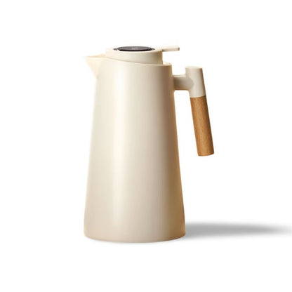 Intelligent Thermal Flask with LCD Display & Wood Grip