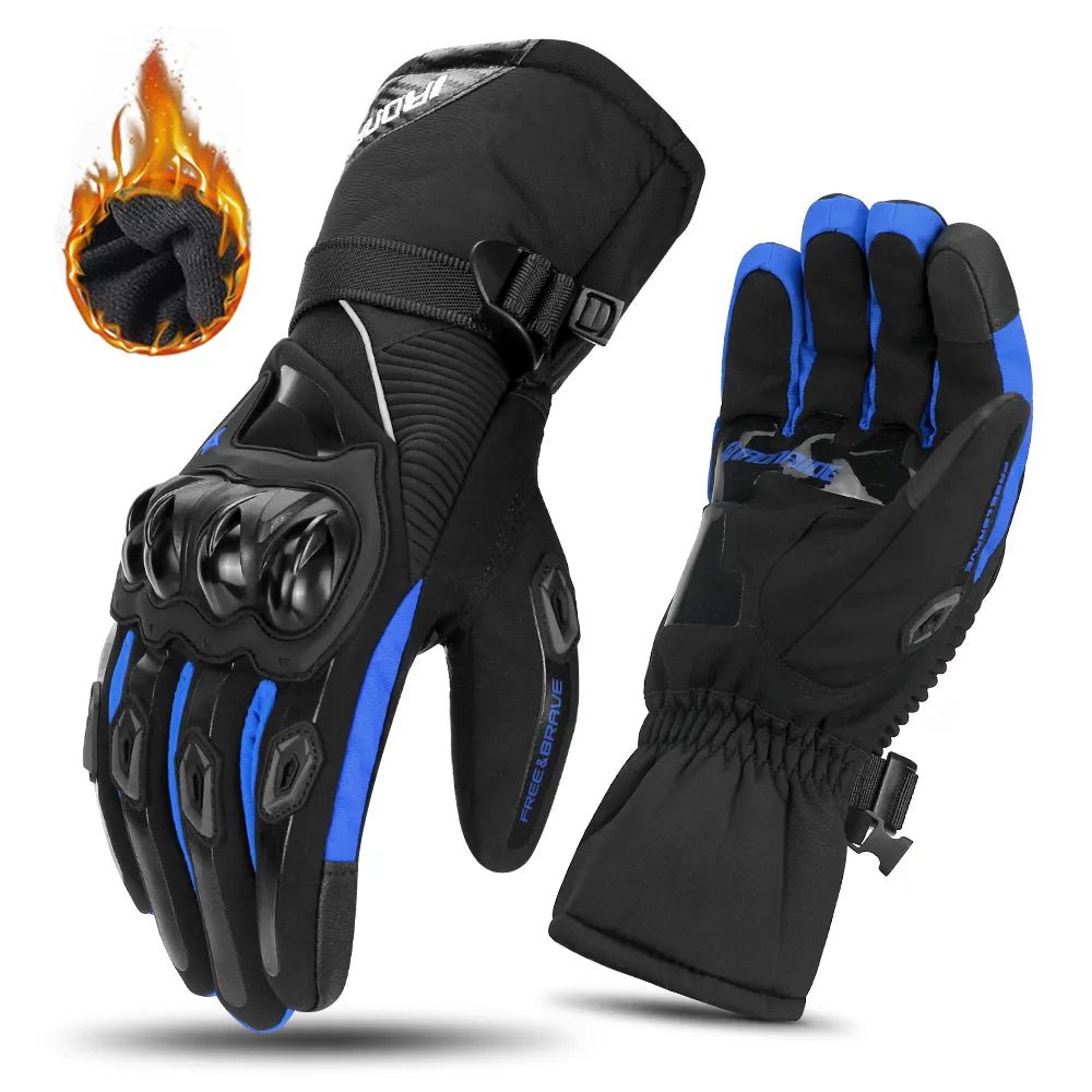 Warm Waterproof Motorcycle Winter Gloves with Thermal Insulation