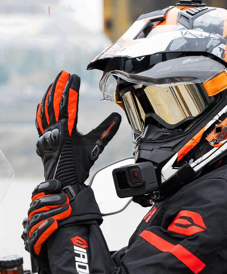 Warm Waterproof Motorcycle Winter Gloves with Thermal Insulation - Fesara