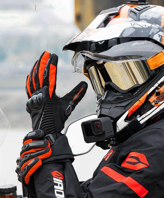 Warm Waterproof Motorcycle Winter Gloves with Thermal Insulation - Fesara