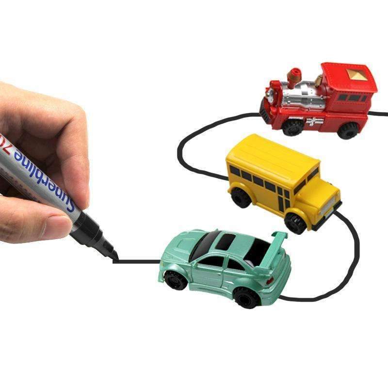 Smart Toy Car Follows Drawn Lines
