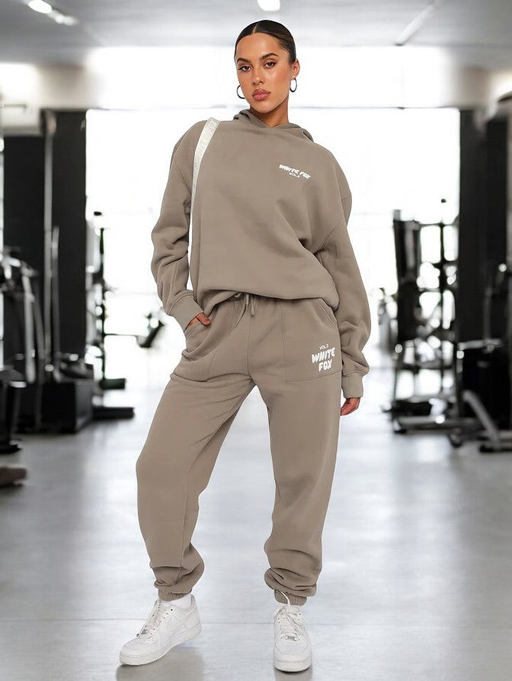 Soft Pink Hoodie and Sweatpants Set