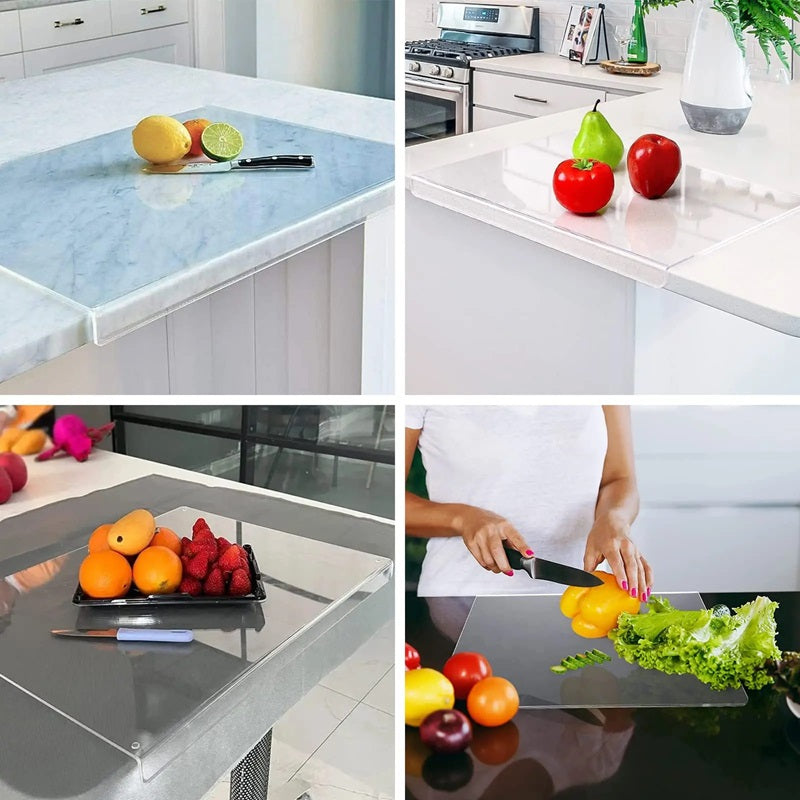Easy Clean Kitchen Cutting Board with Safety Edge