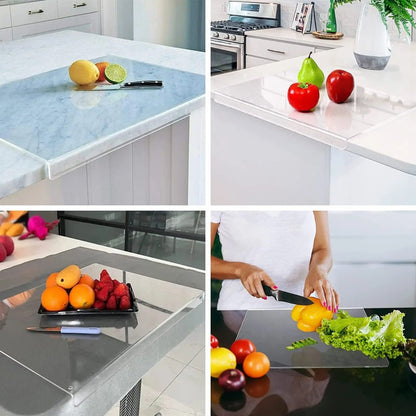 Easy Clean Kitchen Cutting Board with Safety Edge