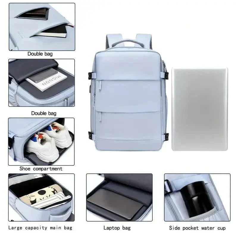 Compact Ryanair Flight Bag - Small Laptop Cabin Backpack