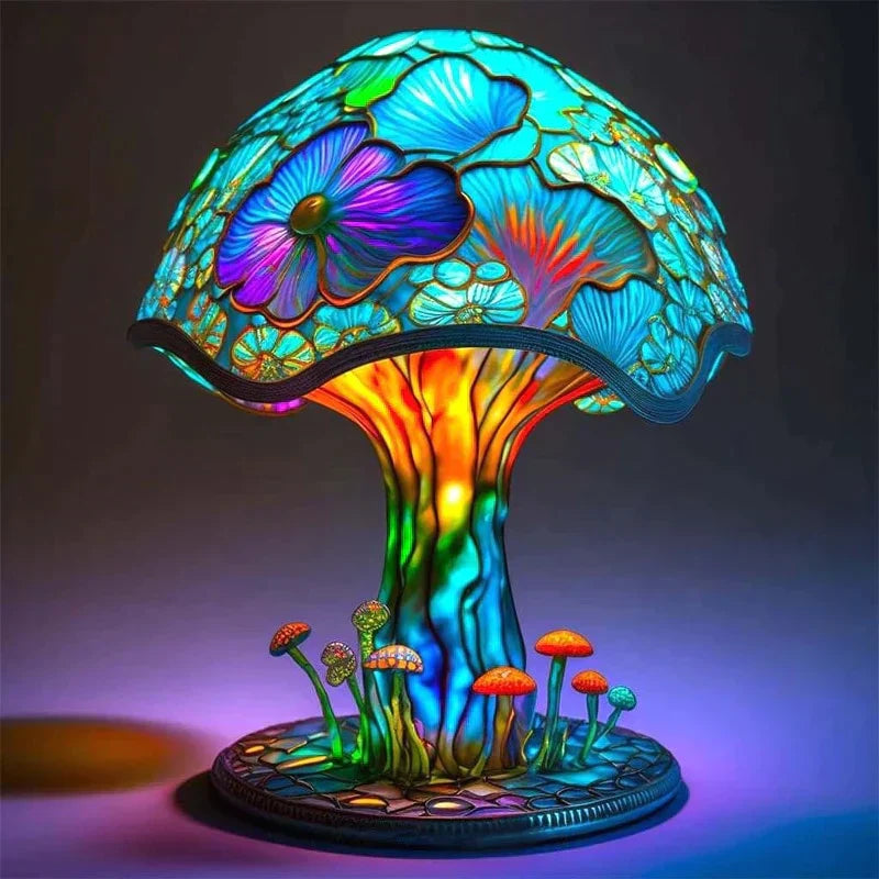 Bright Colored Glass Table Lamp