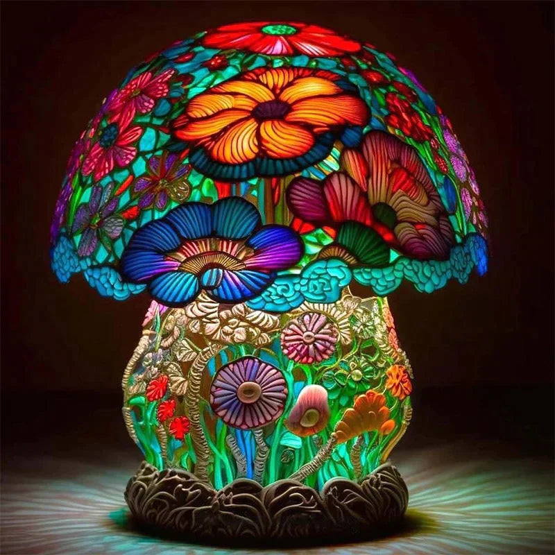 Bright Colored Glass Table Lamp