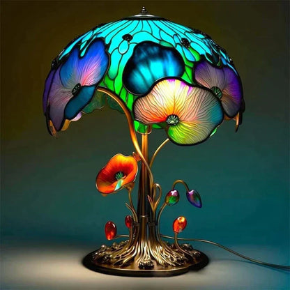 Bright Colored Glass Table Lamp