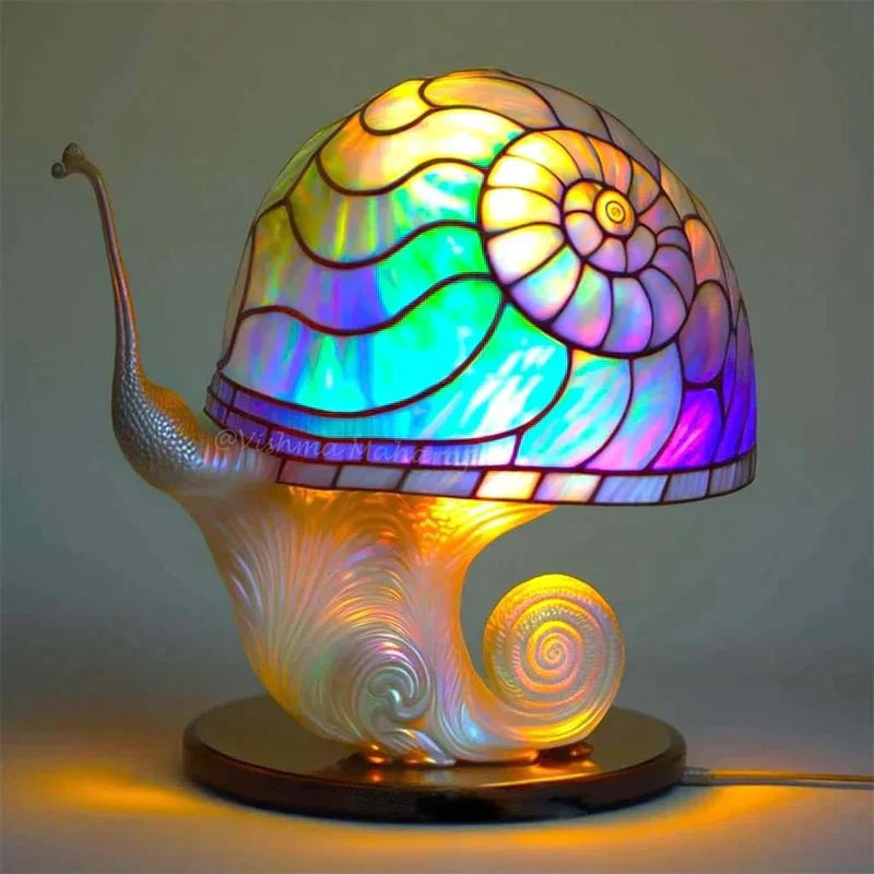 Bright Colored Glass Table Lamp
