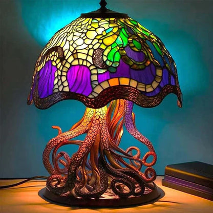 Bright Colored Glass Table Lamp