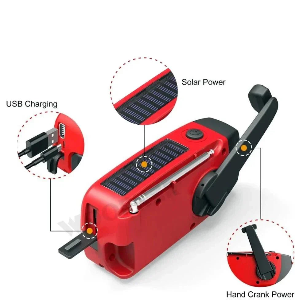 Portable Solar Powered Emergency Radio Charger