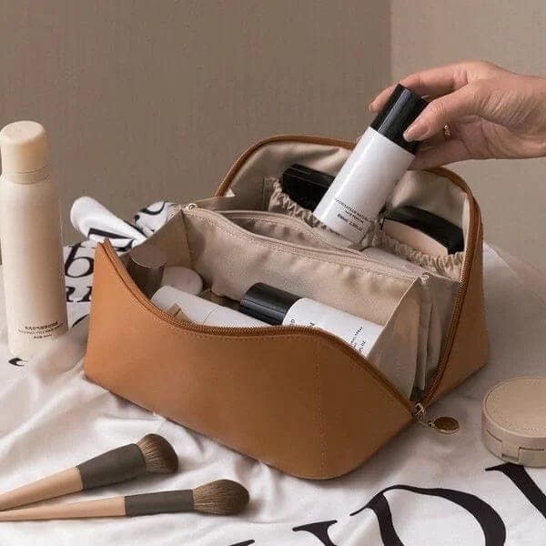 Practical Travel Makeup Bag with Spacious Compartments
